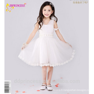 robes enfants robe pour fille 5 ans vêtements de fête V-cou neige robe blanche